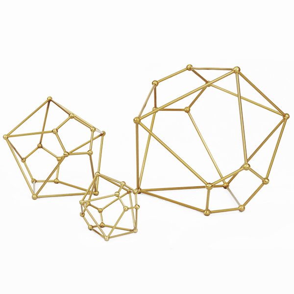 Аксессуар Polygon Abstraction Золотой Аксессуар Polygon Abstraction Золотой в Костроме | Loft Concept