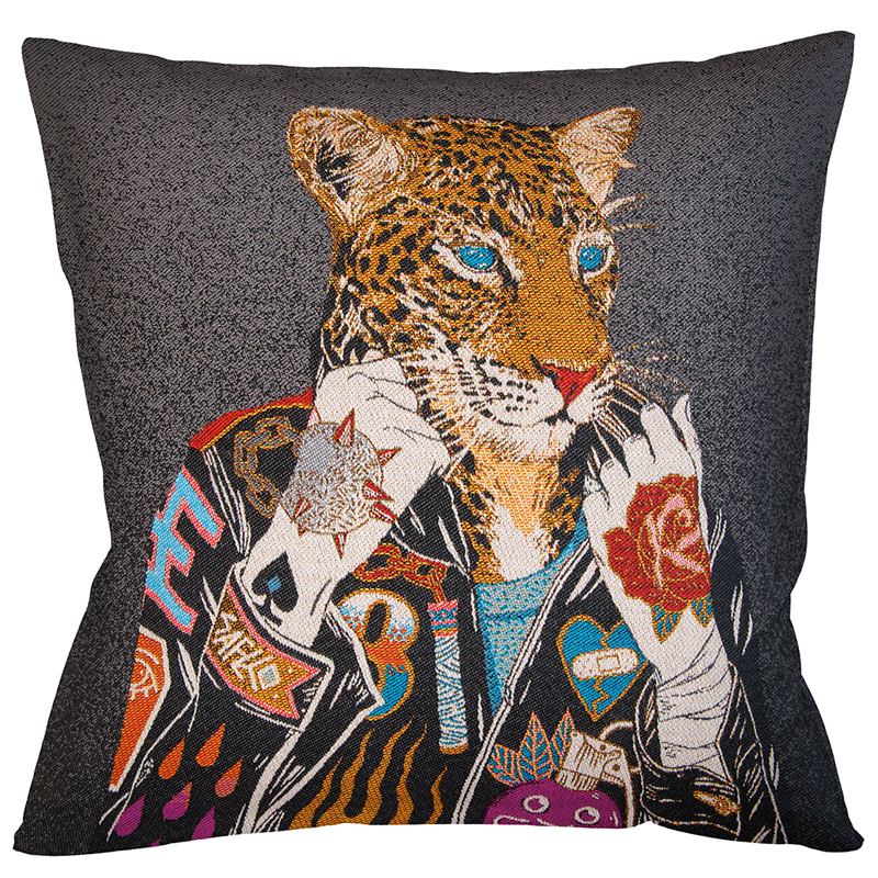 Декоративная подушка Leopard Grey Мульти в Костроме | Loft Concept 