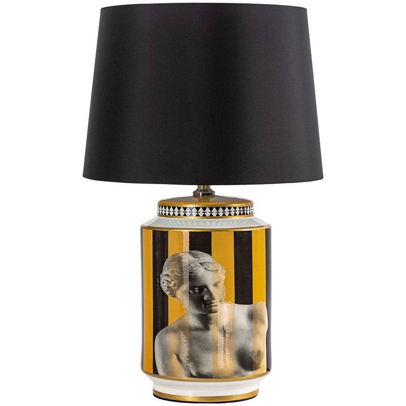 Настольная лампа Venus Yellow Black Lampshade Желтый Черный Черно-белый Золотой Настольная лампа Venus Yellow Black Lampshade Желтый Черный Черно-белый Золотой в Костроме | Loft Concept