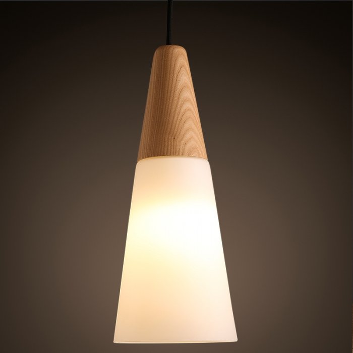 Подвесной светильник Opaque Light Tall Белый Белый дуб Подвесной светильник Opaque Light Tall Белый Белый дуб в Костроме | Loft Concept