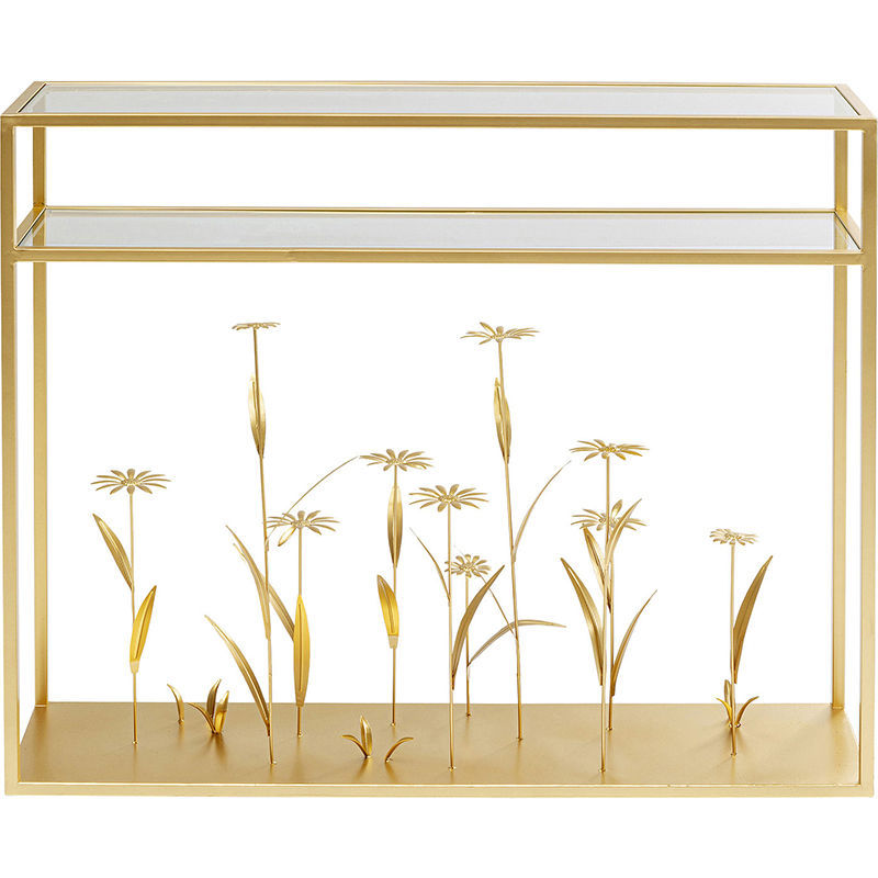 Консоль Golden Flowers Золотой Консоль Golden Flowers Золотой в Костроме | Loft Concept