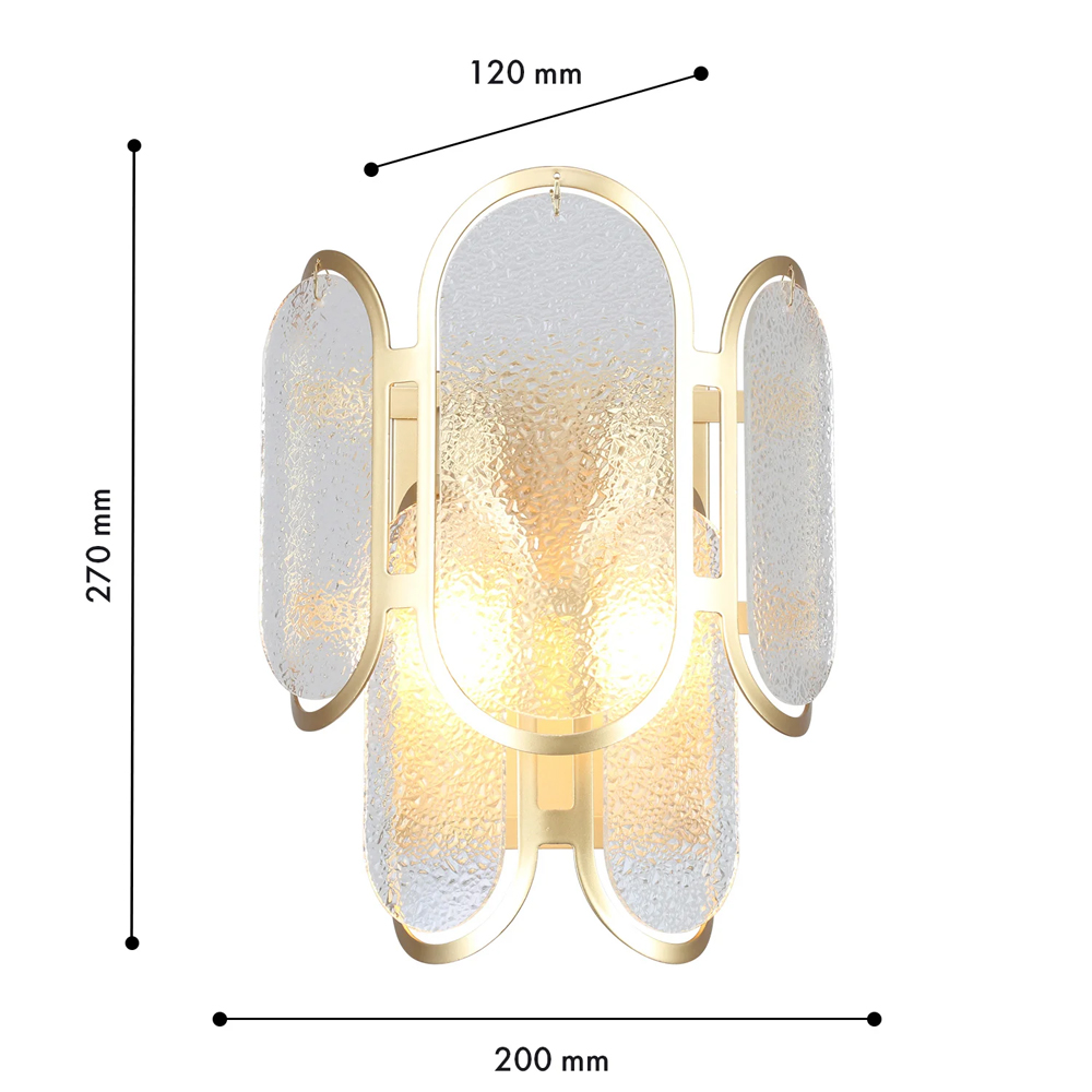 Бра из овальных элементов из непрозрачного стекла Conformation в Костроме