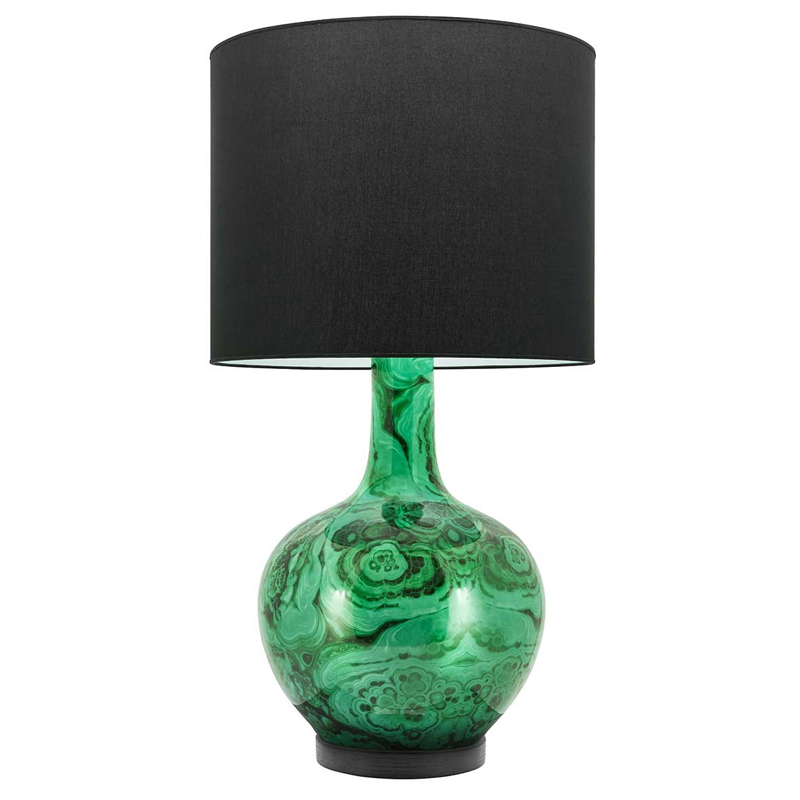 Настольная лампа ABHIKA LAMP SWELL Черный Малахит (зеленый) Настольная лампа ABHIKA LAMP SWELL Черный Малахит (зеленый) в Костроме | Loft Concept