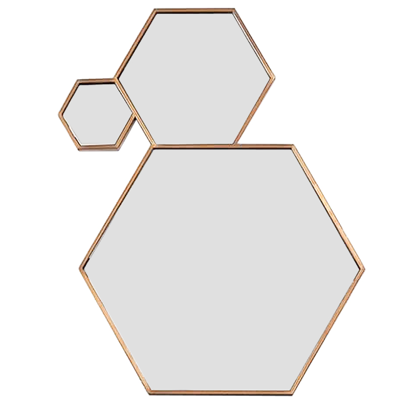 Зеркало Hexagons Mirror Бронза Зеркало Hexagons Mirror Бронза в Костроме | Loft Concept