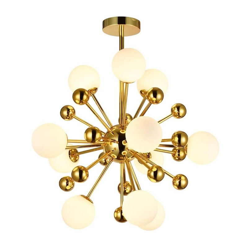 Люстра Magic Circus Sputnik Chandeliers 85 Белый Золотой Люстра Magic Circus Sputnik Chandeliers 85 Белый Золотой в Костроме | Loft Concept