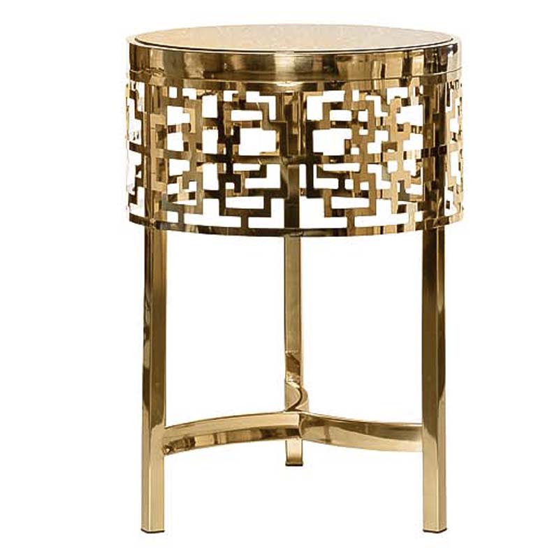 Приставной стол Yen Geometry Side Table pink gold 50 Глянцевое золото Приставной стол Yen Geometry Side Table pink gold 50 Глянцевое золото в Костроме | Loft Concept