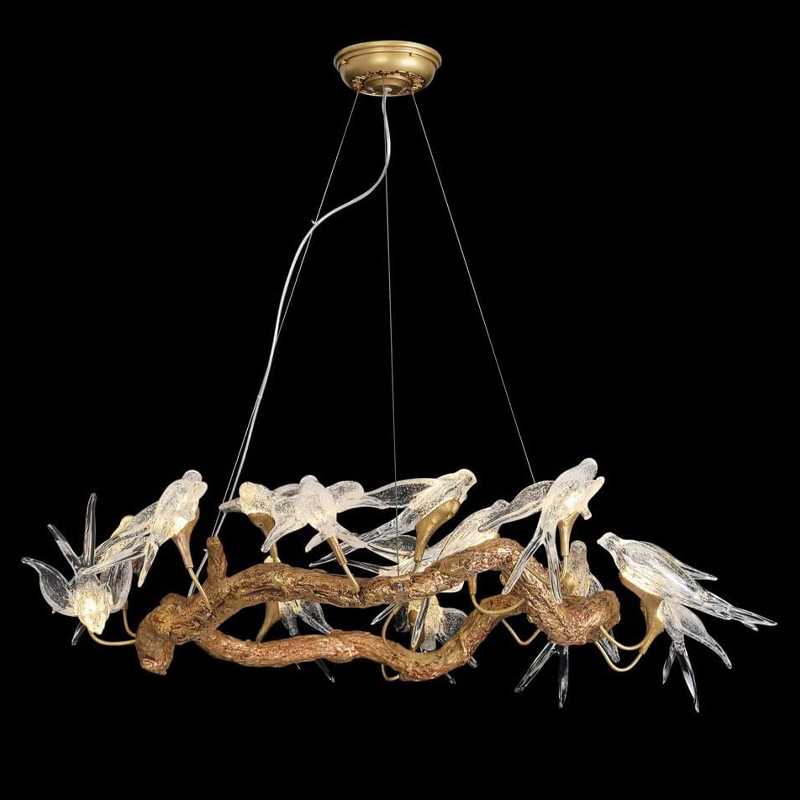Кольцевая декоративная люстра The swallow nest Медь Прозрачный Кольцевая декоративная люстра The swallow nest Медь Прозрачный в Костроме | Loft Concept