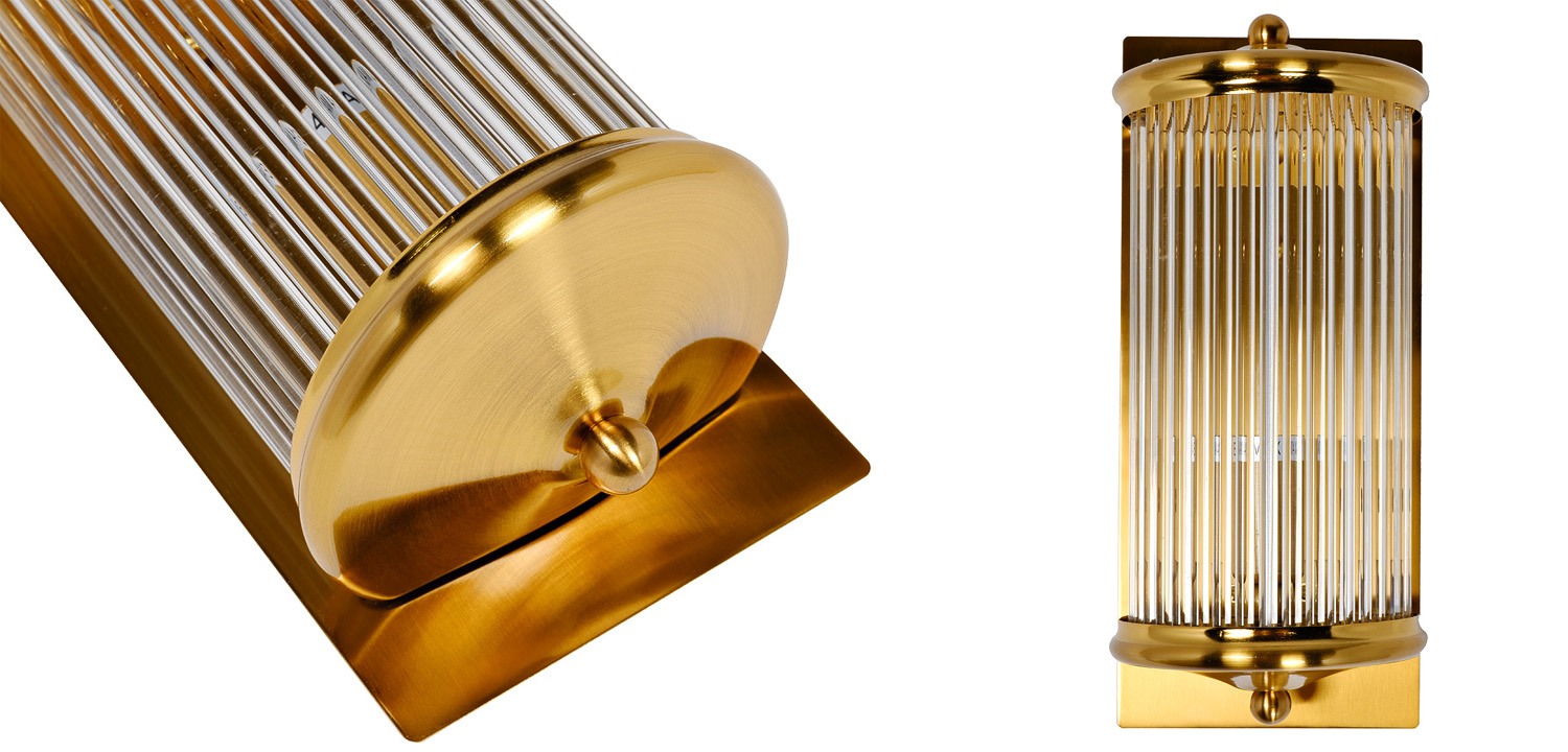 Бра Einar Glass TUBE Gold - фото