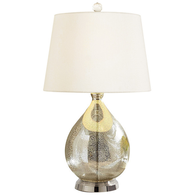 Настольная лампа Leonois Glass Table Lamp Прозрачный Хром Белый Настольная лампа Leonois Glass Table Lamp Прозрачный Хром Белый в Костроме | Loft Concept