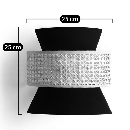 Бра с плетеным декором из ротанга Bonnie Wicker Black Wall Lamp Бра с плетеным декором из ротанга Bonnie Wicker Black Wall Lamp в Костроме