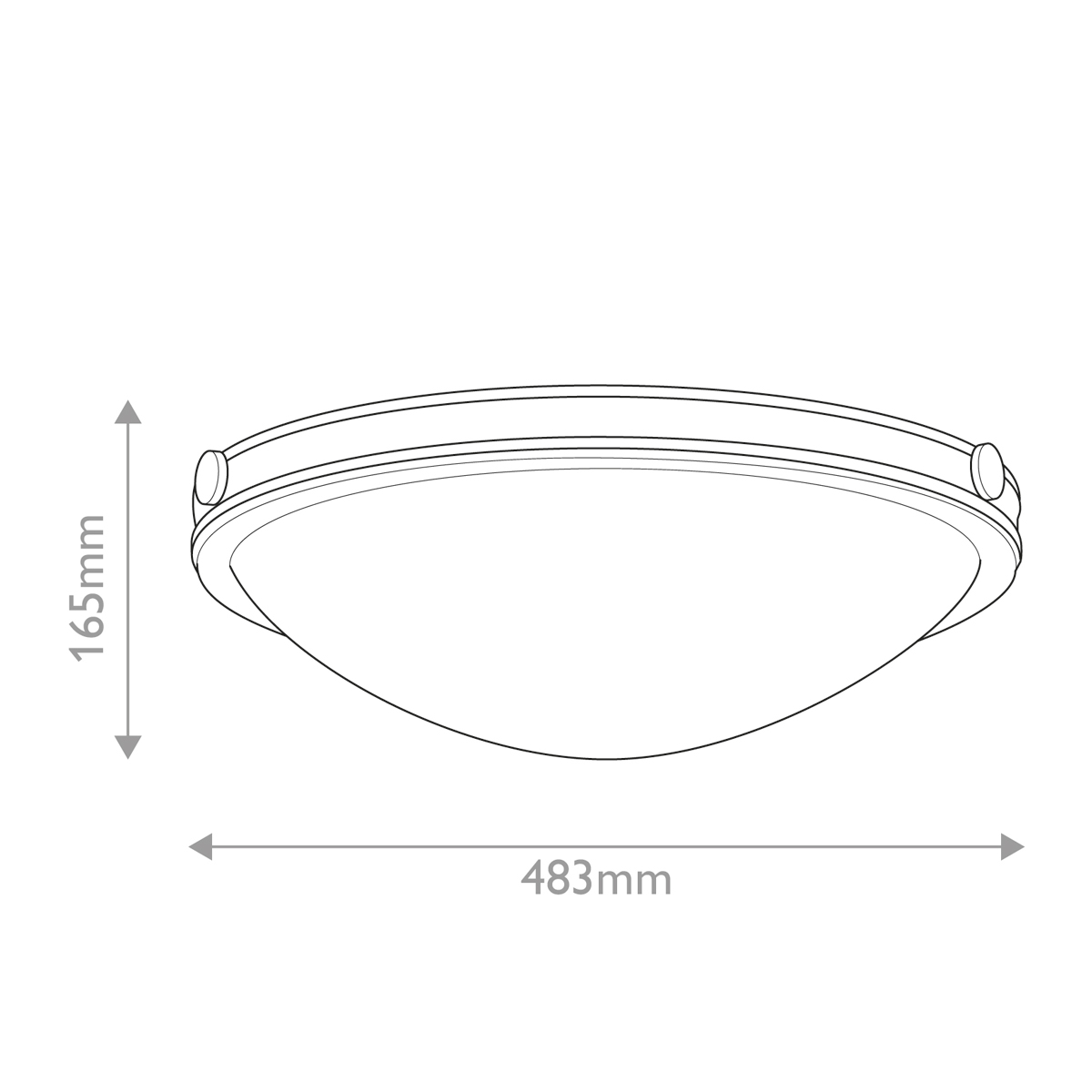 Потолочный светильник в форме неглубокой чаши с белым плафоном Hinkley в Костроме
