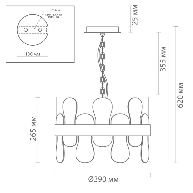 Люстра Eve Chandelier фигурное стекло диаметр 40 см Люстра Eve Chandelier фигурное стекло диаметр 40 см в Костроме