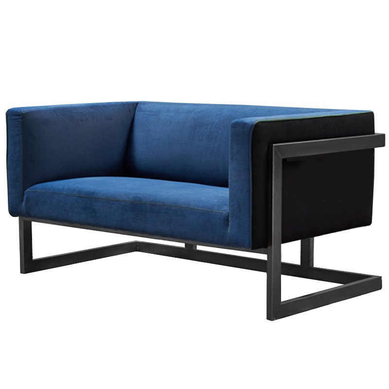 Диван Cube Blue Loveseat Sofa Синий Диван Cube Blue Loveseat Sofa Синий в Костроме | Loft Concept