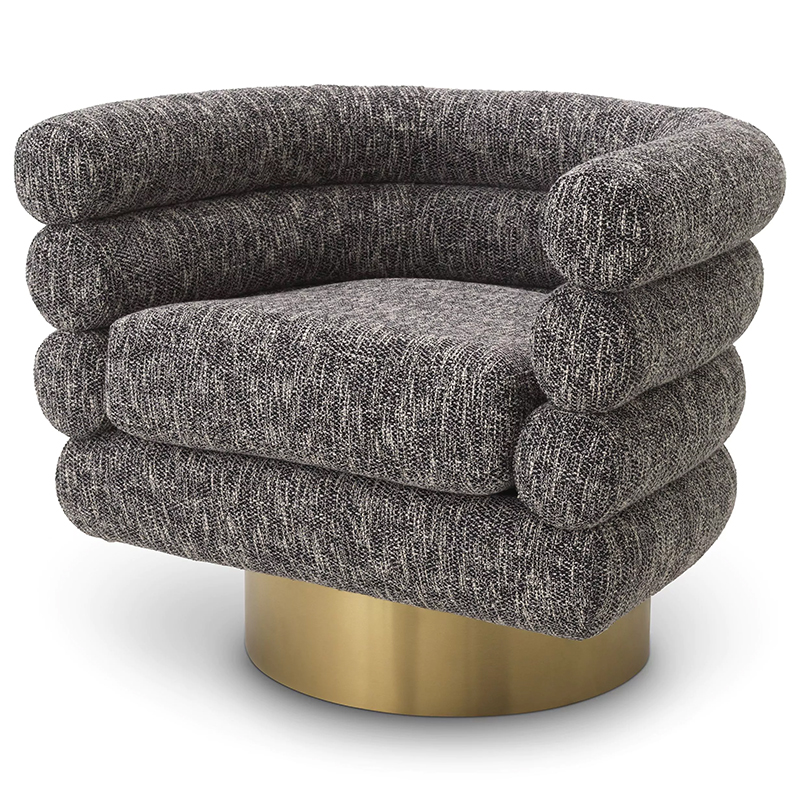 Кресло Eichholtz Swivel Chair Maguire Cambon Black Серый Латунь Кресло Eichholtz Swivel Chair Maguire Cambon Black Серый Латунь в Костроме | Loft Concept