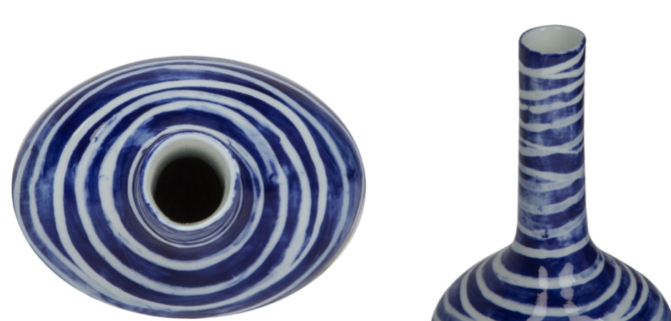 Ваза blue & white ornament Striped Bottle Ваза blue & white ornament Striped Bottle - Loft-Concept в Костроме