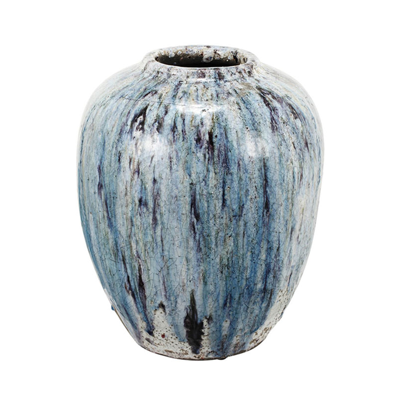 Ваза Terracotta Vase blue-white Белый Голубой Ваза Terracotta Vase blue-white Белый Голубой в Костроме | Loft Concept