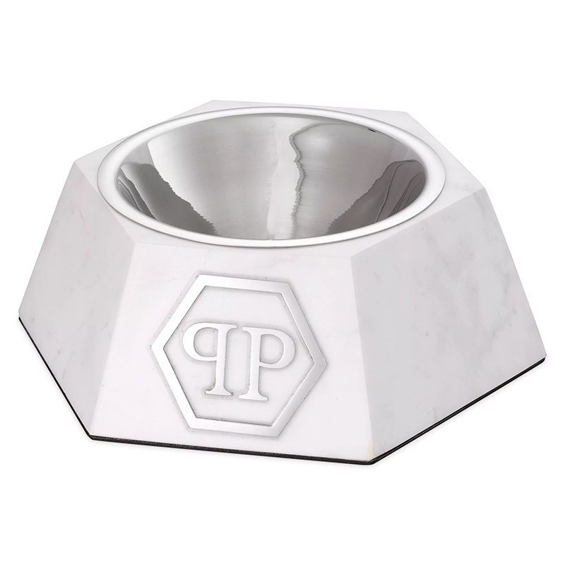 Миска для корма Dog Food bowl Nice L White Белый Сталь Миска для корма Dog Food bowl Nice L White Белый Сталь в Костроме | Loft Concept