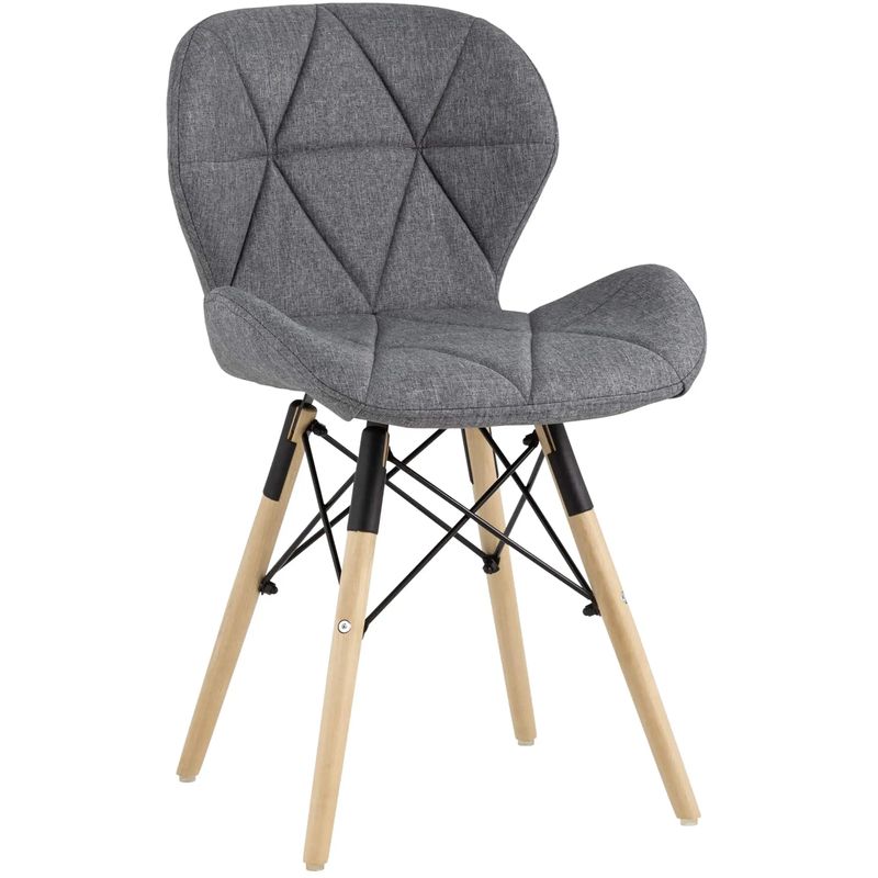 Стул Jeroen Chair Рогожка Серый Цвет Серый Древесина Черный Стул Jeroen Chair Рогожка Серый Цвет Серый Древесина Черный в Костроме | Loft Concept