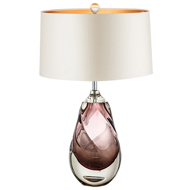 Дизайнерский настольный светильник Crystal Table Lamp Розовое стекло Белый Прозрачное Стекло Розовый Дизайнерский настольный светильник Crystal Table Lamp Розовое стекло Белый Прозрачное Стекло Розовый в Костроме | Loft Concept