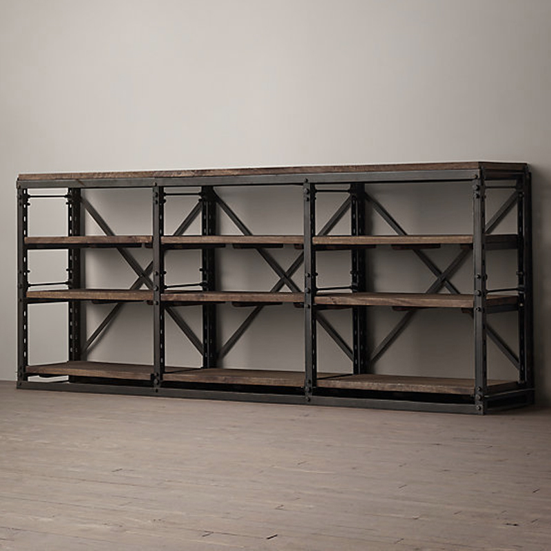 Стеллаж Restoration Hardware French Library Графит Золотой дуб Стеллаж Restoration Hardware French Library Графит Золотой дуб в Костроме | Loft Concept