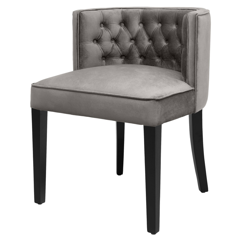 Стул Eichholtz Dining Chair Dearborn grey Серый Черный в Костроме | Loft Concept 