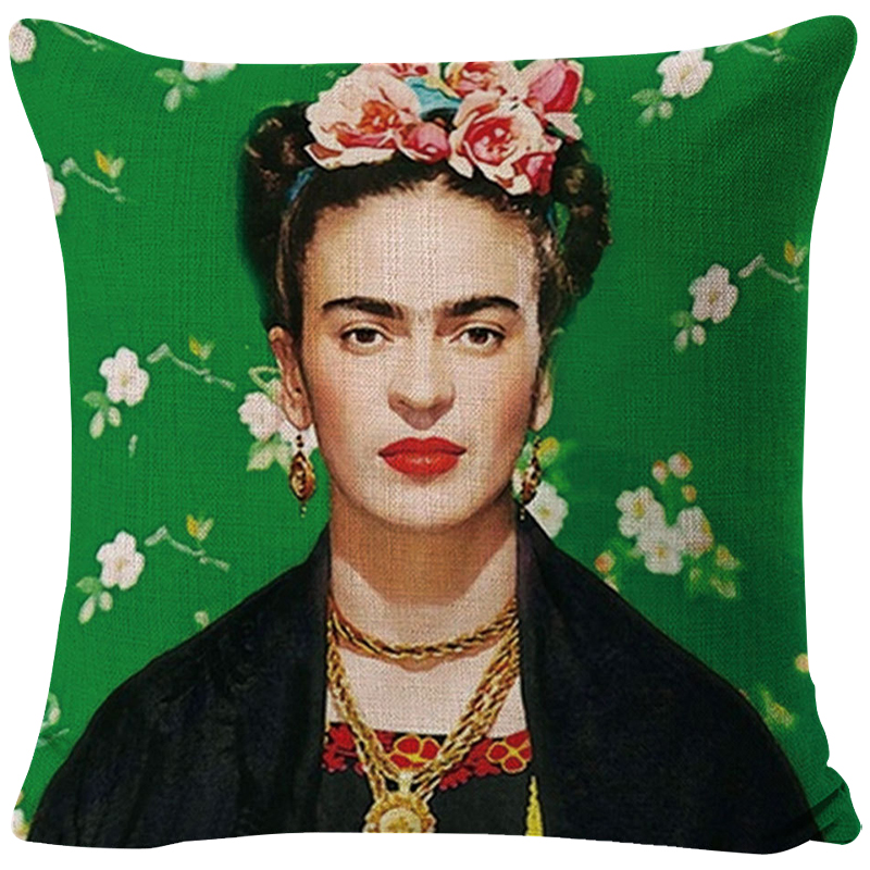 Декоративная подушка Frida Kahlo 8 Зеленый Мульти Декоративная подушка Frida Kahlo 8 Зеленый Мульти в Костроме | Loft Concept