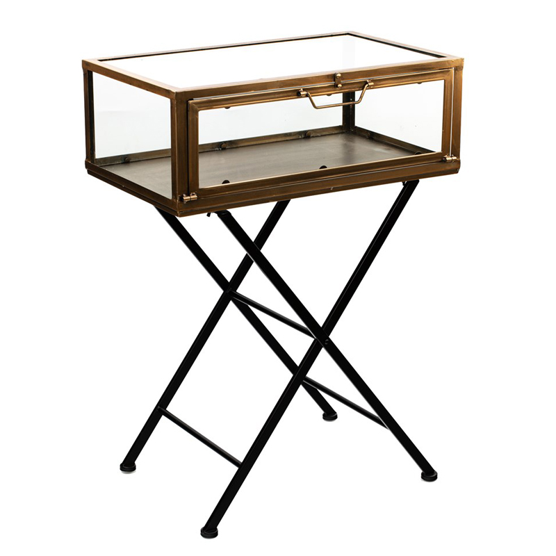 Приставной стол Table Box Черный Прозрачное Стекло Коричневый Приставной стол Table Box Черный Прозрачное Стекло Коричневый в Костроме | Loft Concept
