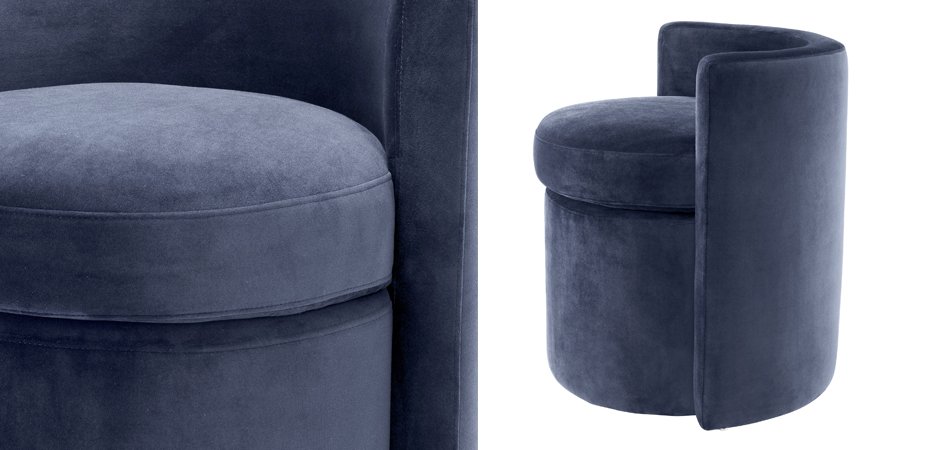 Кресло Eichholtz Stool Arcadia midnight blue Кресло Eichholtz Stool Arcadia midnight blue - Loft-Concept в Костроме