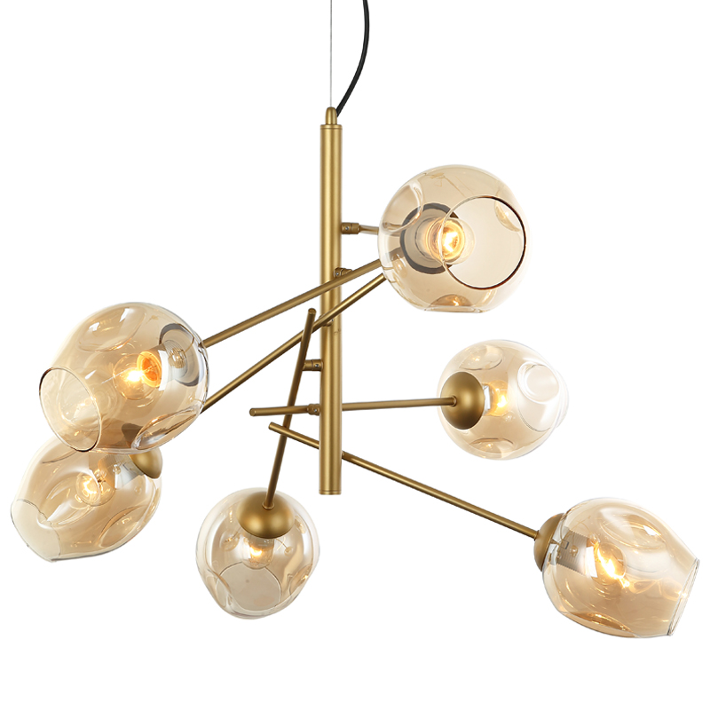 Люстра Branching Bubble Chandelier Vertical Gold Золотой Янтарь (Amber) Люстра Branching Bubble Chandelier Vertical Gold Золотой Янтарь (Amber) в Костроме | Loft Concept