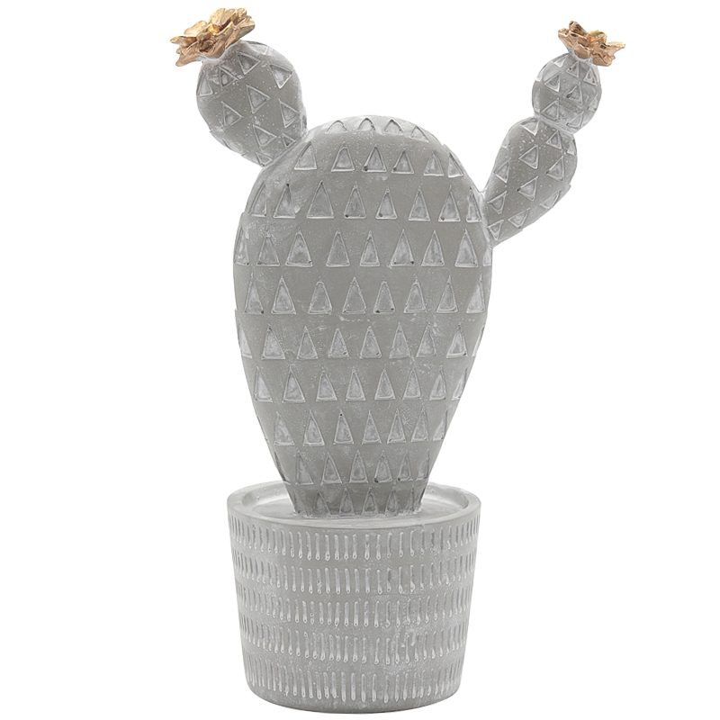Статуэтка Gray Cactus Серый Золотой Статуэтка Gray Cactus Серый Золотой в Костроме | Loft Concept