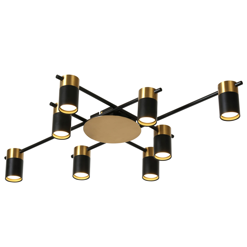 Потолочный светильник Tribes Chandelier Черный Золотой Потолочный светильник Tribes Chandelier Черный Золотой в Костроме | Loft Concept