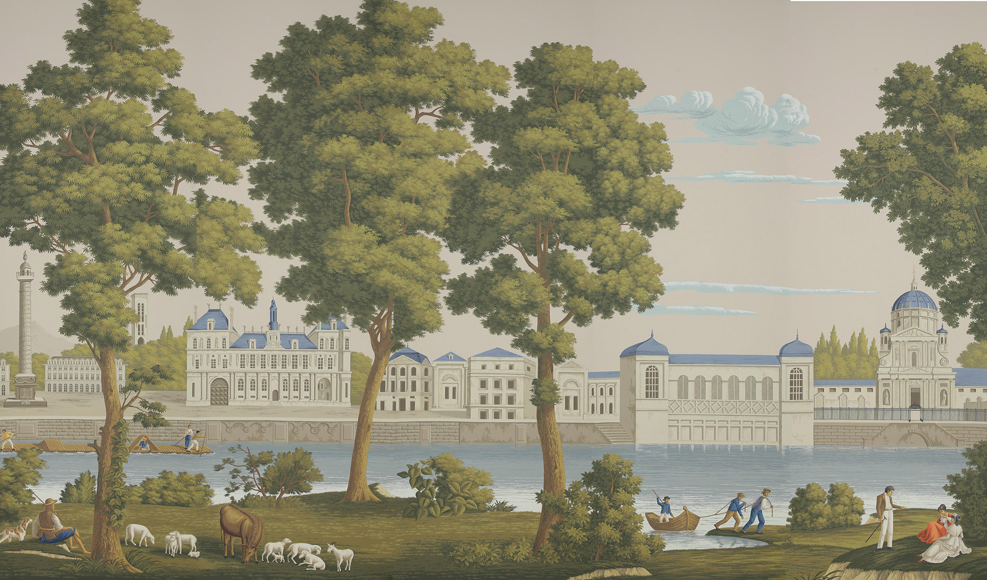 Обои ручная роспись Monuments of Paris Roberts on scenic paper Обои ручная роспись Monuments of Paris Roberts on scenic paper - постер Loft-Concept в Костроме