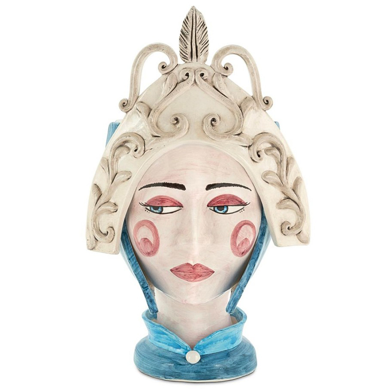 Ваза Vaso Moro Lady Paladin Голубой Синий Бежевый Мульти Ваза Vaso Moro Lady Paladin Голубой Синий Бежевый Мульти в Костроме | Loft Concept