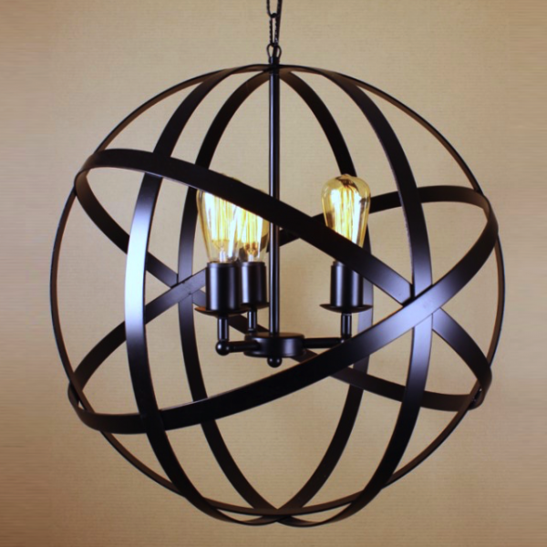 Люстра Iron Farn Flat Pendant Черный Люстра Iron Farn Flat Pendant Черный в Костроме | Loft Concept