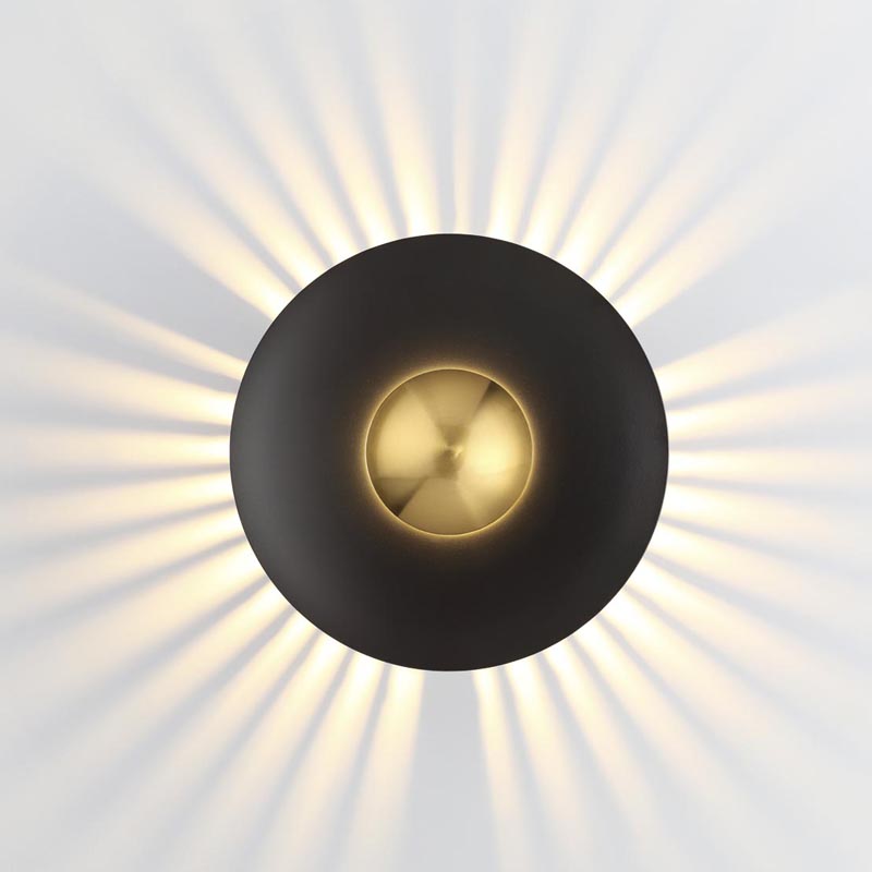 Настенный светильник Golden Mean Circle Черный Золотой Настенный светильник Golden Mean Circle Черный Золотой в Костроме | Loft Concept