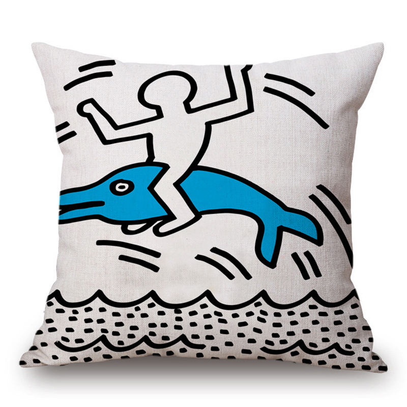 Подушка Keith Haring 13 Мульти Подушка Keith Haring 13 Мульти в Костроме | Loft Concept