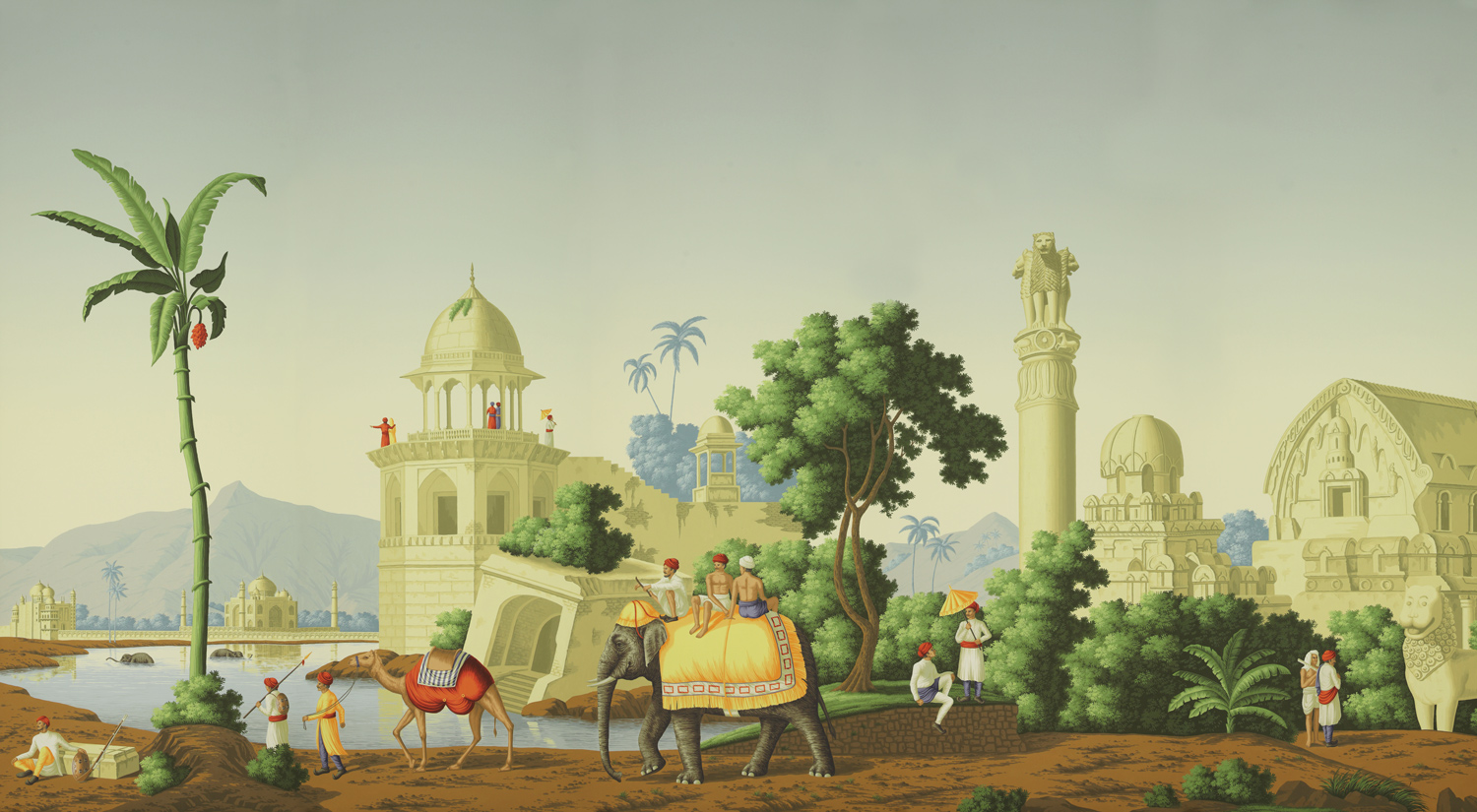 Обои ручная роспись Early Views of India Eden on scenic paper Обои ручная роспись Early Views of India Eden on scenic paper - постер Loft-Concept в Костроме