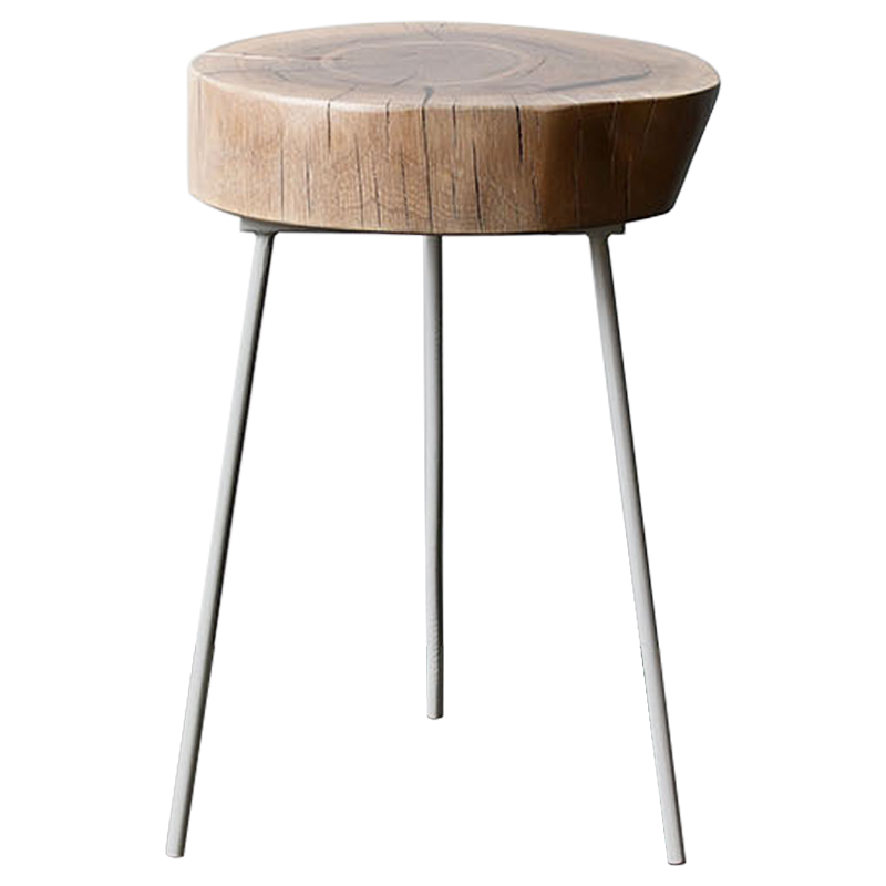 Приставной стол Cantu Industrial Metal Rust Side Table Светлый дуб Черный Приставной стол Cantu Industrial Metal Rust Side Table Светлый дуб Черный в Костроме | Loft Concept