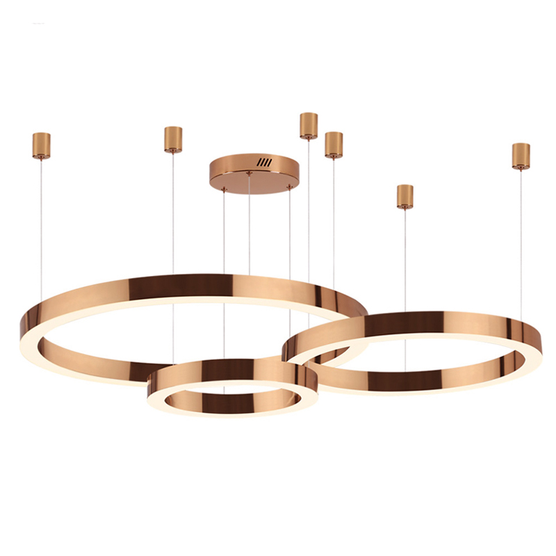Люстра 3 Bronze Ring Horizontal Бронза в Костроме | Loft Concept 