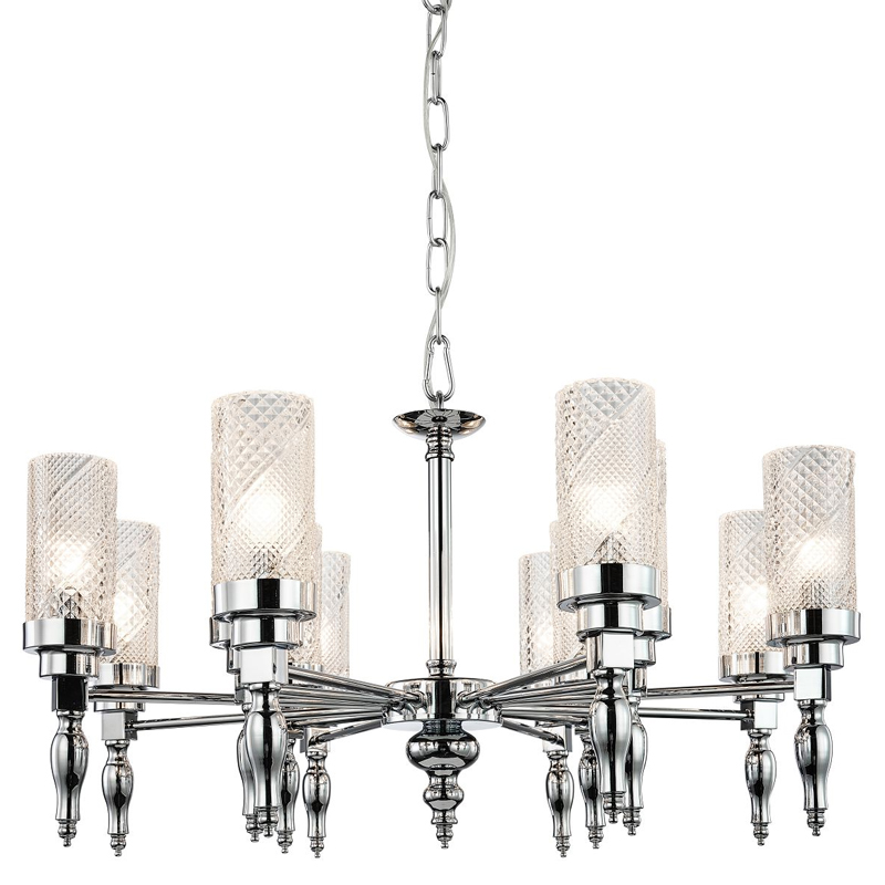 Люстра цвета хром Balusters D70 см Хром Прозрачный Люстра цвета хром Balusters D70 см Хром Прозрачный в Костроме | Loft Concept