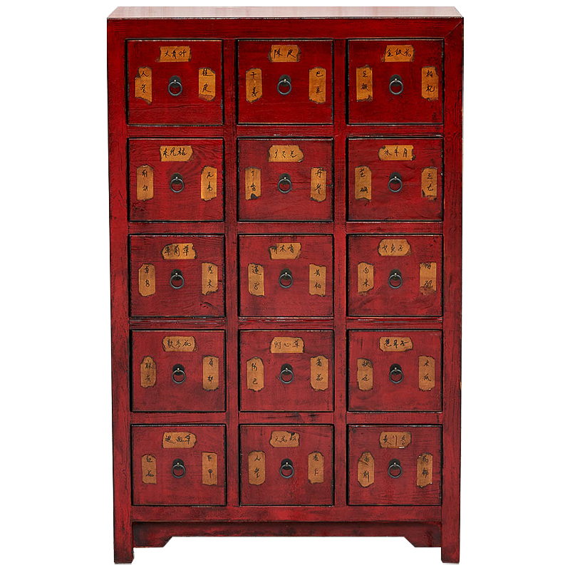 Комод в китайском стиле с маленькими выдвижными ящиками Red Chest of Drawers Red Коричневый Красный Комод в китайском стиле с маленькими выдвижными ящиками Red Chest of Drawers Red Коричневый Красный в Костроме | Loft Concept