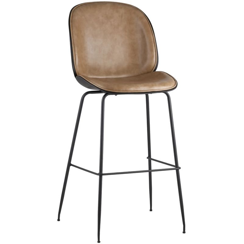 Стул Барный Винтажная Коричневыя Экокожа Vendramin Bar Chair Коричневый винтаж Черный Стул Барный Винтажная Коричневыя Экокожа Vendramin Bar Chair Коричневый винтаж Черный в Костроме | Loft Concept