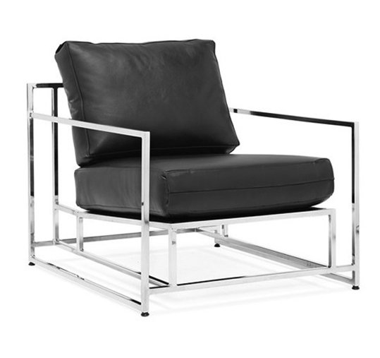 Кресло Black Calfskin Armchair Черный Кресло Black Calfskin Armchair Черный в Костроме | Loft Concept