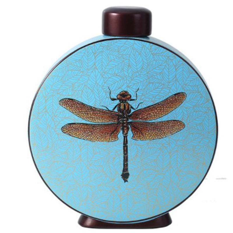 Ваза Blue Vase Dragonfly Голубой Коричневый Ваза Blue Vase Dragonfly Голубой Коричневый в Костроме | Loft Concept