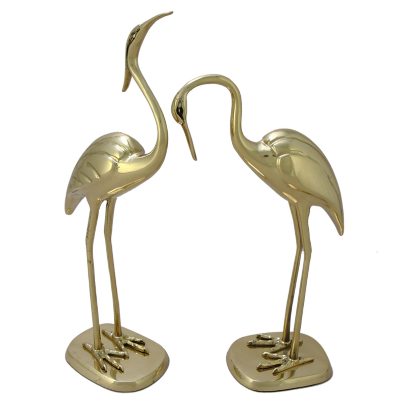 Статуэтка бронзовая пара Журавли Bronze Birds Золотой Статуэтка бронзовая пара Журавли Bronze Birds Золотой в Костроме | Loft Concept