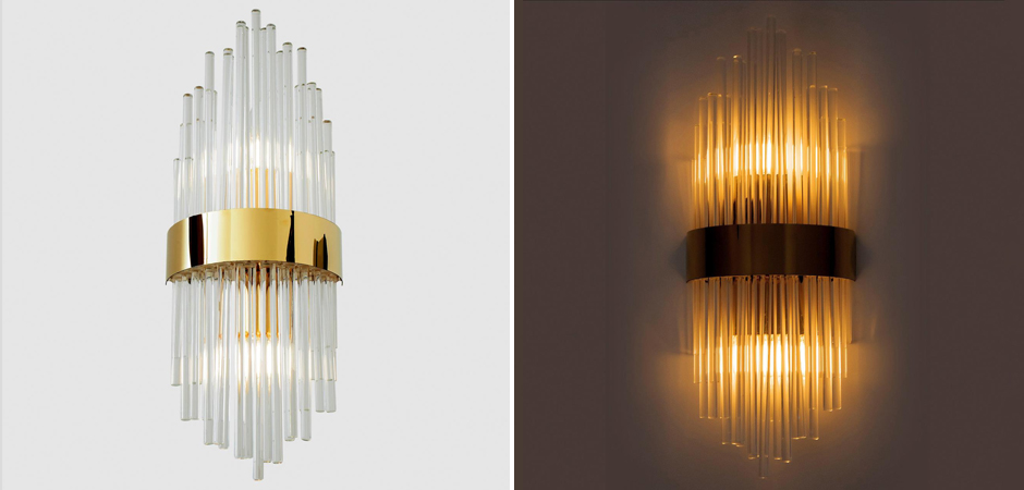 Хрустальное бра Flutes Gold Хрустальное бра Flutes Gold - Loft-Concept в Костроме