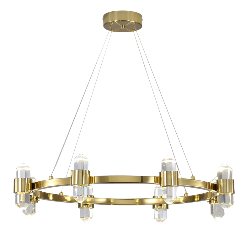 Люстра Crystal Ring Chandelier Brass Латунь Прозрачный Люстра Crystal Ring Chandelier Brass Латунь Прозрачный в Костроме | Loft Concept