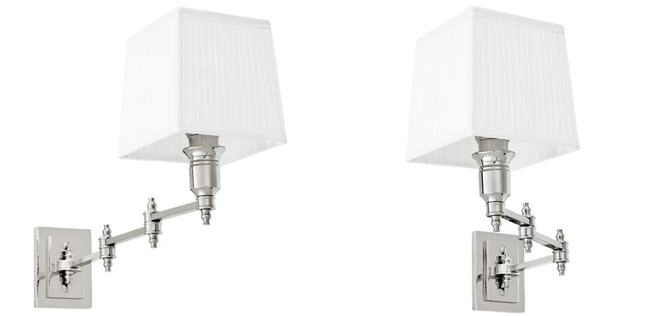 Бра Wall Lamp Lexington Swing Nickel+White Бра Wall Lamp Lexington Swing Nickel+White - Loft-Concept в Костроме