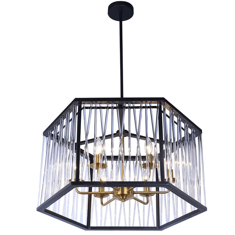 Люстра Lamp Inside The Frame Черный Люстра Lamp Inside The Frame Черный в Костроме | Loft Concept