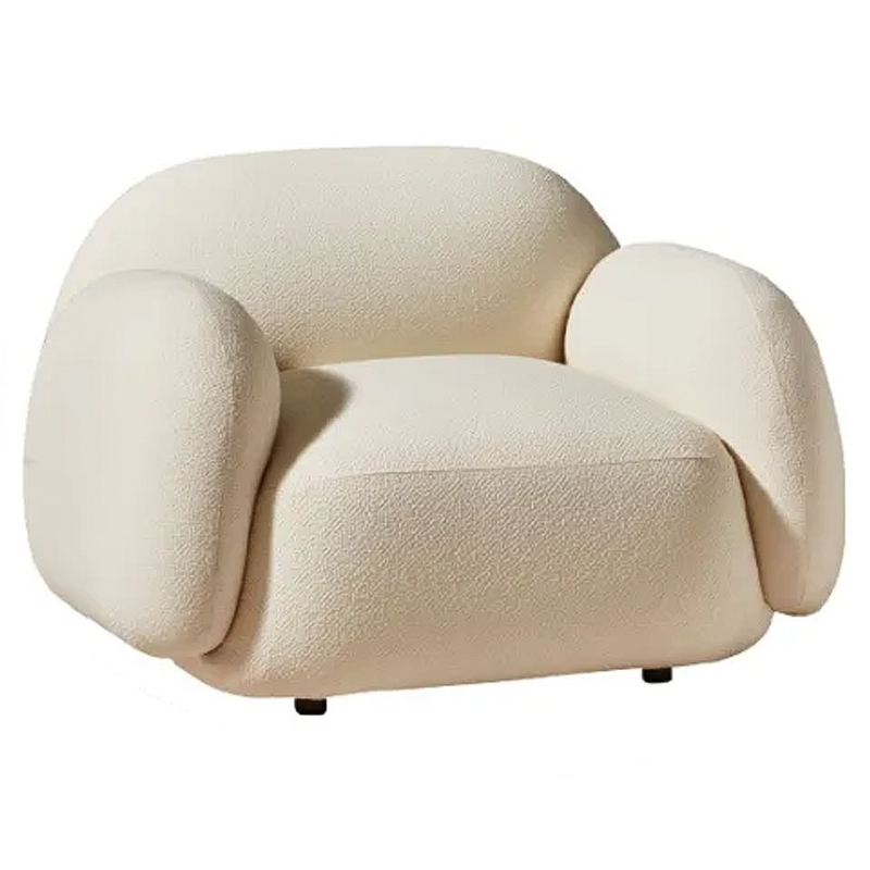 Мягкое кресло для гостиной La Lume Boucle Armchair Бежевый Мягкое кресло для гостиной La Lume Boucle Armchair Бежевый в Костроме | Loft Concept
